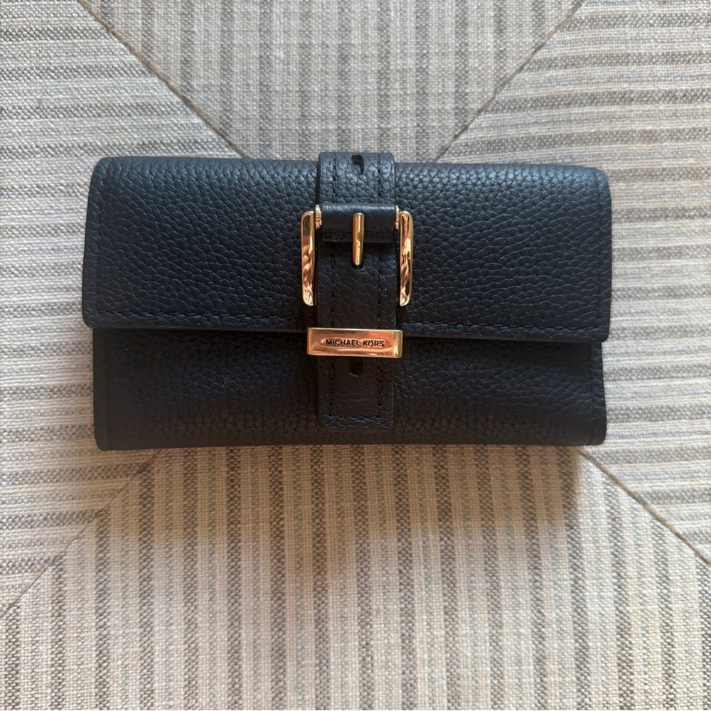 Michael Kors Romee Small Pebbled Leather Tote Bag Black + Wallet - Picture 6 of 6